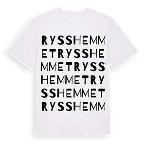 Rysshemmet ordlek t-shirt – ekologisk bomull t-shirt från Pinshirt