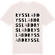 Vintage White t-shirt med Ryssland ordlek t-shirt