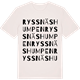 Vintage White t-shirt med Ryssnäshumpen ordlek t-shirt