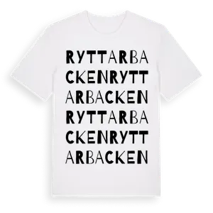 Ryttarbacken ordlek t-shirt – ekologisk bomull t-shirt från Pinshirt