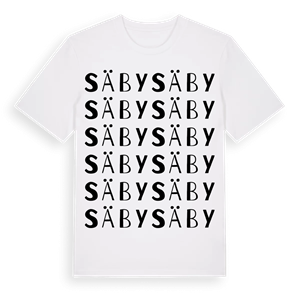 Säby ordlek t-shirt – ekologisk bomull t-shirt från PinShirt