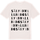 Vintage White t-shirt med Säby Invallning ordlek t-shirt