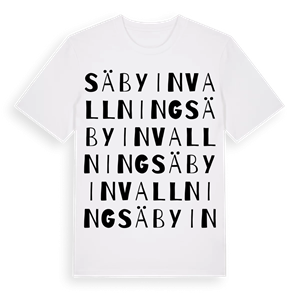 Säby Invallning ordlek t-shirt – ekologisk bomull t-shirt från Pinshirt