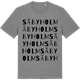 Mid Heather Gray t-shirt med Säbyholm ordlek t-shirt
