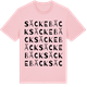 Pink Cotton t-shirt med Säckebäck ordlek t-shirt