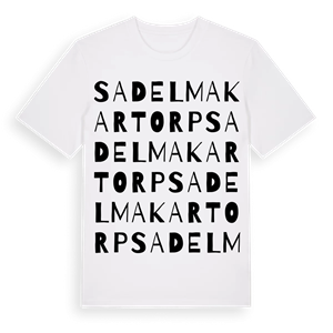 Sadelmakartorp ordlek t-shirt – ekologisk bomull t-shirt från Pinshirt