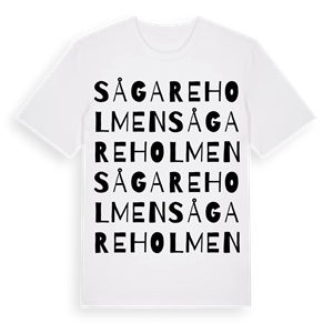 Sågareholmen ordlek t-shirt – ekologisk bomull t-shirt från Pinshirt