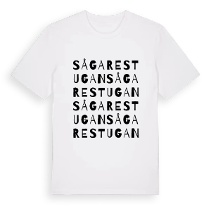Sågarestugan ordlek t-shirt – ekologisk bomull t-shirt från PinShirt