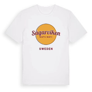 Sågarviken cirkel t-shirt – ekologisk bomull t-shirt från Pinshirt