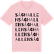 Pink Cotton t-shirt med Såghallen ordlek t-shirt