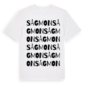 Sågmon ordlek t-shirt – ekologisk bomull t-shirt från Pinshirt