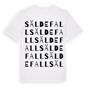 Säldefall ordlek t-shirt – ekologisk bomull t-shirt från PinShirt
