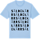 Blue Soul t-shirt med Säldekärr ordlek t-shirt