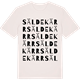 Vintage White t-shirt med Säldekärr ordlek t-shirt