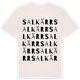 Vintage White t-shirt med Salkärr ordlek t-shirt