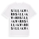 White t-shirt med Sålla kvarn ordlek t-shirt