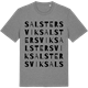 Mid Heather Gray t-shirt med Salstersvik ordlek t-shirt
