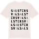 Vintage White t-shirt med Salstersvik ordlek t-shirt