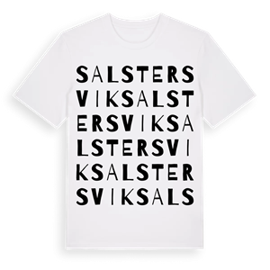 Salstersvik ordlek t-shirt – ekologisk bomull t-shirt från Pinshirt