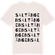 Vintage White t-shirt med Saltängen ordlek t-shirt