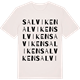 Vintage White t-shirt med Salviken ordlek t-shirt