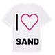 Jag älskar Sand t-shirt stort tryck