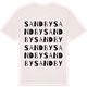 Vintage White t-shirt med Sandby ordlek t-shirt