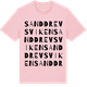 Pink Cotton t-shirt med Sanddrevsviken ordlek t-shirt
