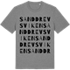 Mid Heather Gray t-shirt med Sanddrevsviken ordlek t-shirt