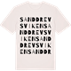 Vintage White t-shirt med Sanddrevsviken ordlek t-shirt