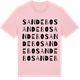Pink Cotton t-shirt med Sandebo ordlek t-shirt