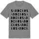 Mid Heather Gray t-shirt med Sandebo ordlek t-shirt