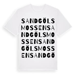 Sandgölsmossen ordlek t-shirt – ekologisk bomull t-shirt från Pinshirt
