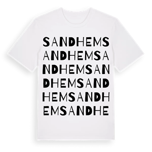 Sandhem ordlek t-shirt – ekologisk bomull t-shirt från Pinshirt