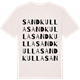 Vintage White t-shirt med Sandkulla ordlek t-shirt