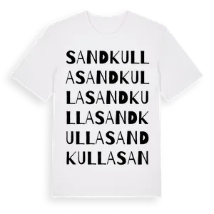 Sandkulla ordlek t-shirt – ekologisk bomull t-shirt från Pinshirt