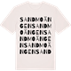 Vintage White t-shirt med Sandmoängen ordlek t-shirt