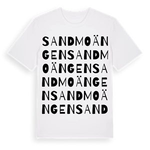 Sandmoängen ordlek t-shirt – ekologisk bomull t-shirt från Pinshirt