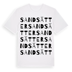 Sandsätter ordlek t-shirt – ekologisk bomull t-shirt från Pinshirt