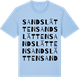 Blue Soul t-shirt med Sandslätten ordlek t-shirt
