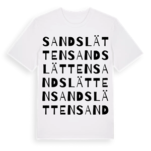 Sandslätten ordlek t-shirt – ekologisk bomull t-shirt från Pinshirt