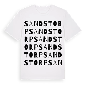 Sandstorp ordlek t-shirt – ekologisk bomull t-shirt från Pinshirt
