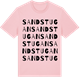 Pink Cotton t-shirt med Sandstugan ordlek t-shirt