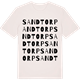 Vintage White t-shirt med Sandtorp ordlek t-shirt