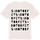 Vintage White t-shirt med Sandtorpet ordlek t-shirt