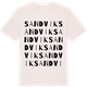 Vintage White t-shirt med Sandvik ordlek t-shirt