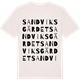 Vintage White t-shirt med Sandviksgärdet ordlek t-shirt