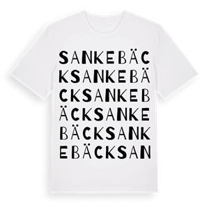 Sankebäck ordlek t-shirt – ekologisk bomull t-shirt från Pinshirt