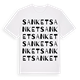 White t-shirt med Sanket ordlek t-shirt