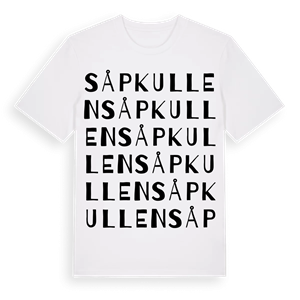 Såpkullen ordlek t-shirt – ekologisk bomull t-shirt från Pinshirt